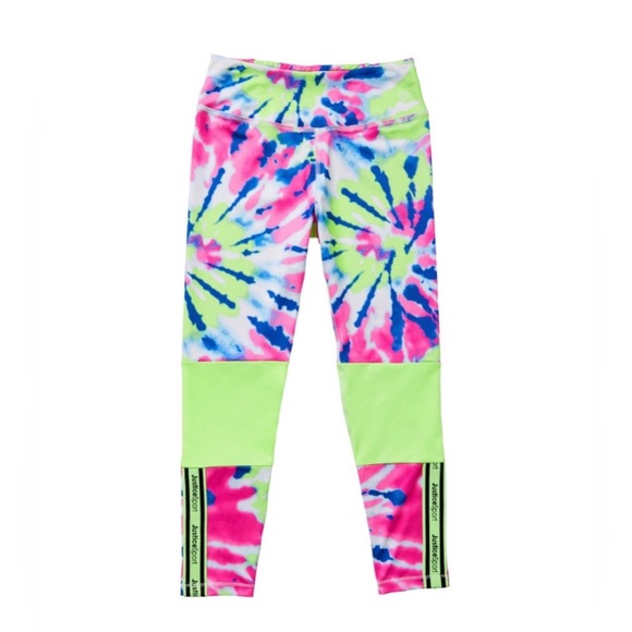 Justice Sport Girls Bright Tie-Dye Color Block Athletic Legging - sz: M (10) - Picture 5 of 5